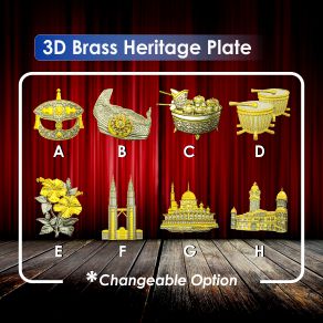 3d brass heritage plate