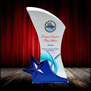 ICP 664 - 3D Emboss Star Crystal Award